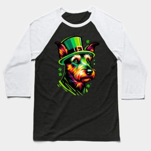 Jagdterrier Enjoys Saint Patrick's Day Festivities Baseball T-Shirt